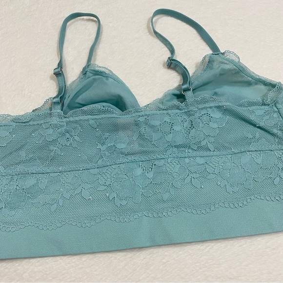 Victoria’s Secret Teal Blue Lace Bralette - Small - Picture 3 of 4